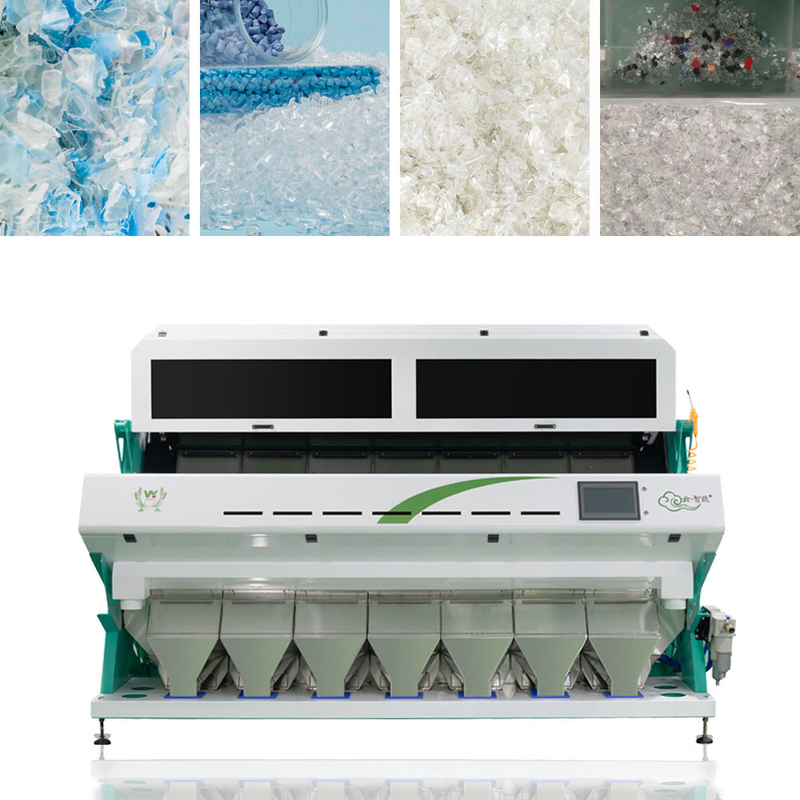 PE PPポリ塩化ビニールのペット薄片のためのプラスチック微粒色の選別機色の分類機械