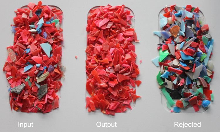 Pe PPポリ塩化ビニール ペットHdpe Ldpeのプラスチック微粒はペット薄片のための選別機色の分類機械を着色する