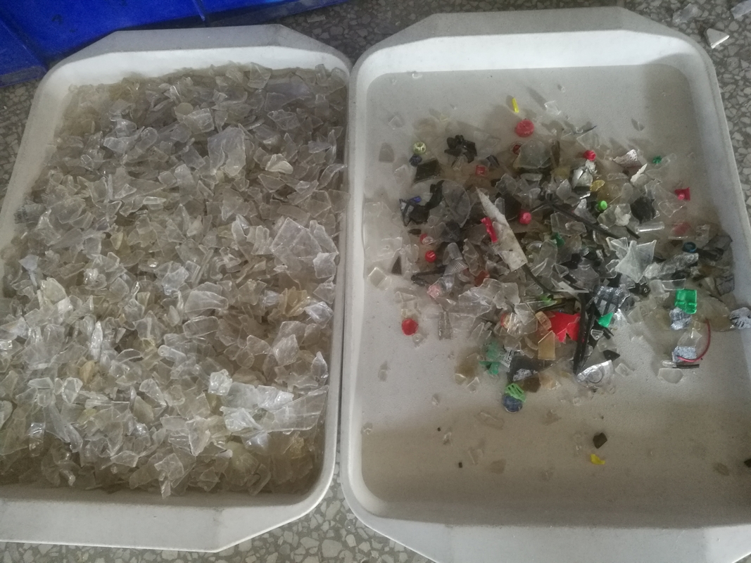 Pe PPポリ塩化ビニール ペットHdpe Ldpeのプラスチック微粒はペット薄片のための選別機色の分類機械を着色する