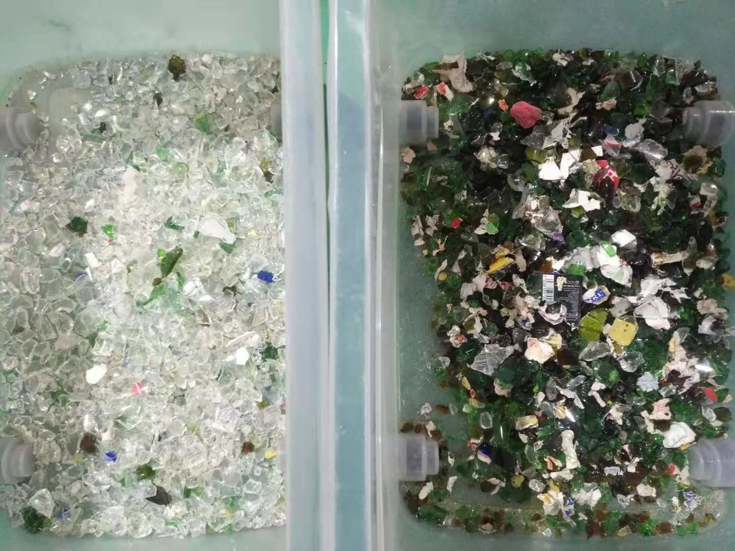 高容量再生ガラス カラーソート機 ガラスを混ぜる