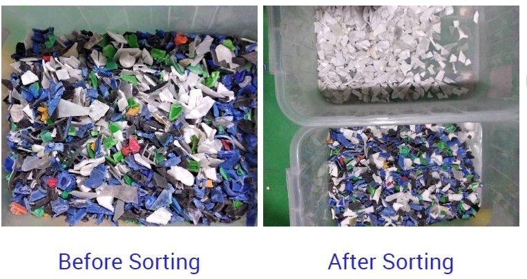 黒色プラスチックフレークカラー選別機 インテリジェントCCDカラースペレーター 高効率カラー分離機 PVC PET用