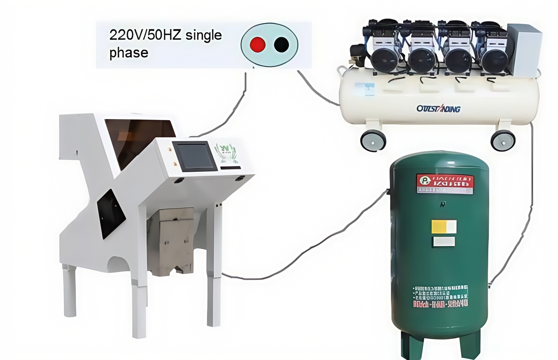 Wenyao Wifi Remote Control Sunflower Seed Pumpkin Seed Color Sorter with 2 Years Warranty and Solenoid Valve for Industrial Processing