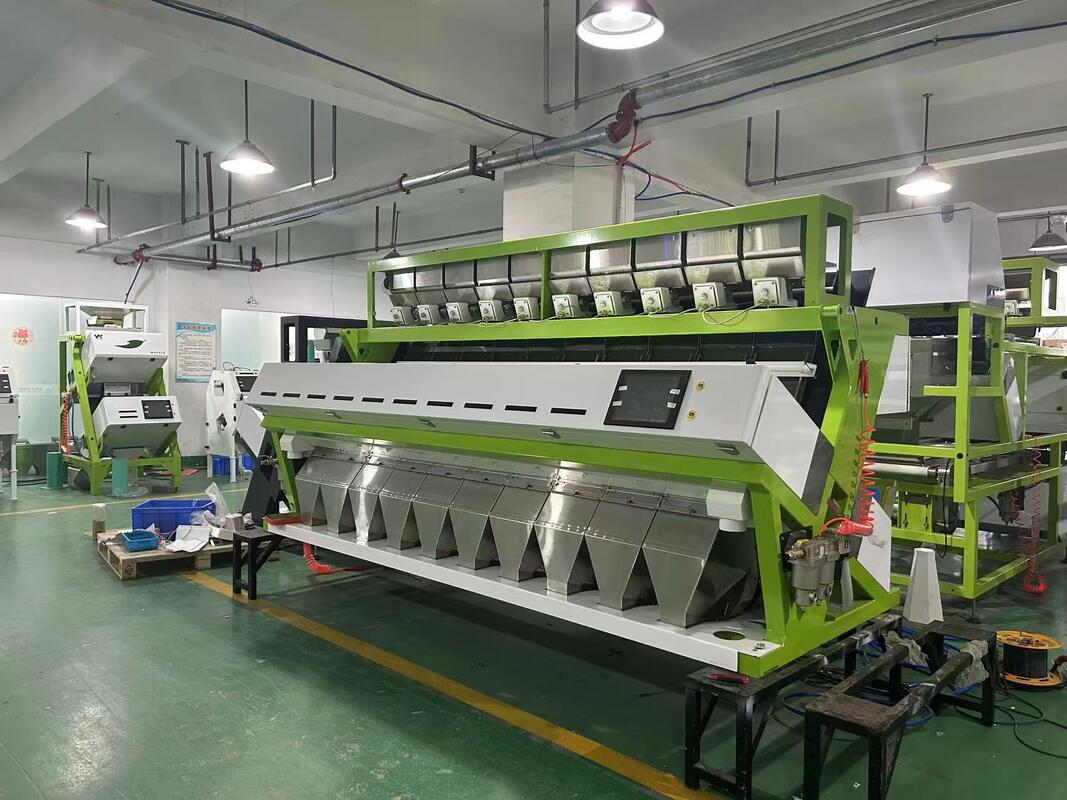 ウェンヤオ10シュート 640チャンネル 大容量カラーソーターマシン 豆類用 緑豆 金時豆 光学選別機 ナッツ選別用