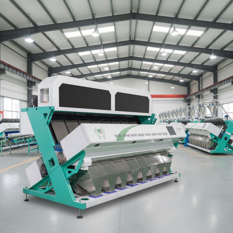 High Output Grain Coffee Beans Sunflower Seeds Color Sorter Machine with 99.95% Sorting Accuracy and 8 Chutes 512 Channels Featuring Japan Toshiba CCD Sensor