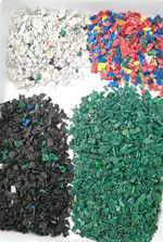 2つのシュートのプラスチック色分類機械CCDの破片LEDの光学技術