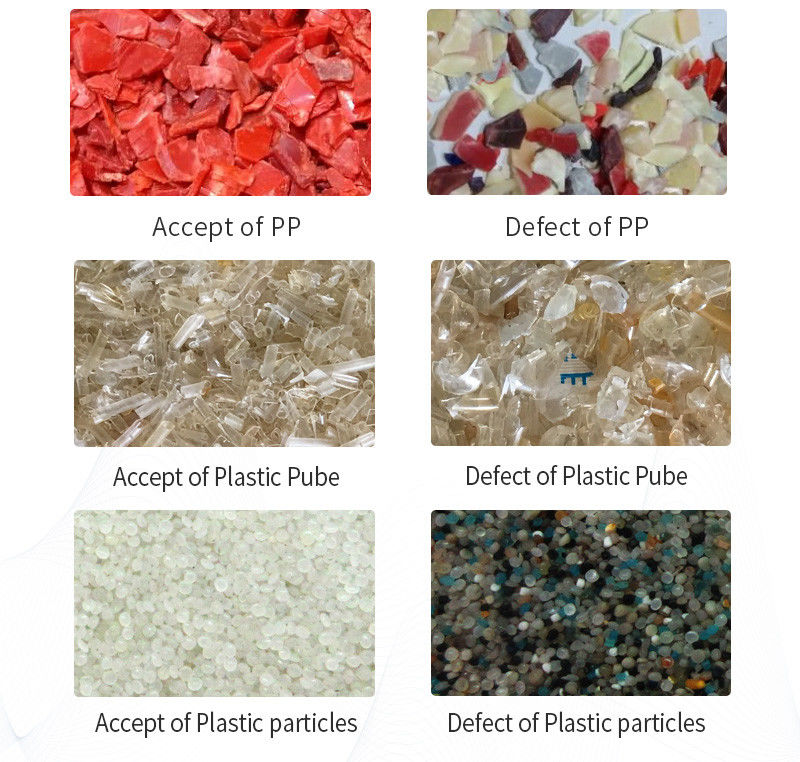 PEペット ポリ塩化ビニールのプラスチック色の分類機械高度の画像収集システム