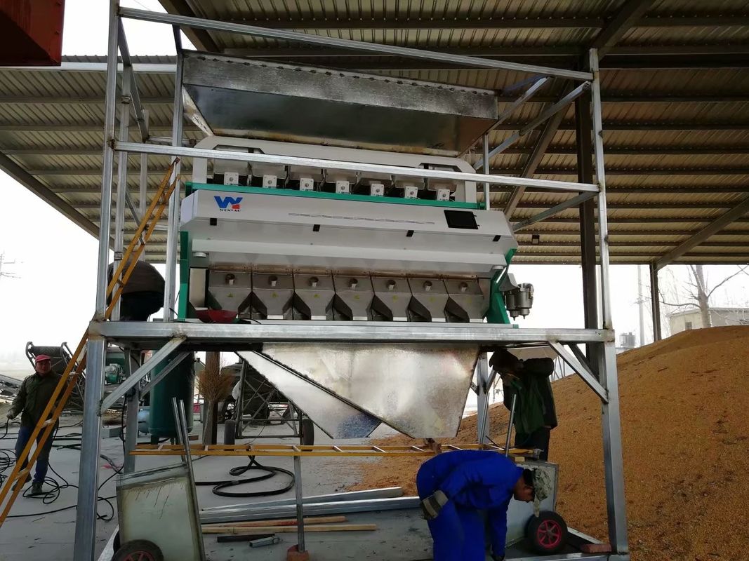 2台のCCDのカメラが付いている光学RGBのムギ色の選別機7000kg/h