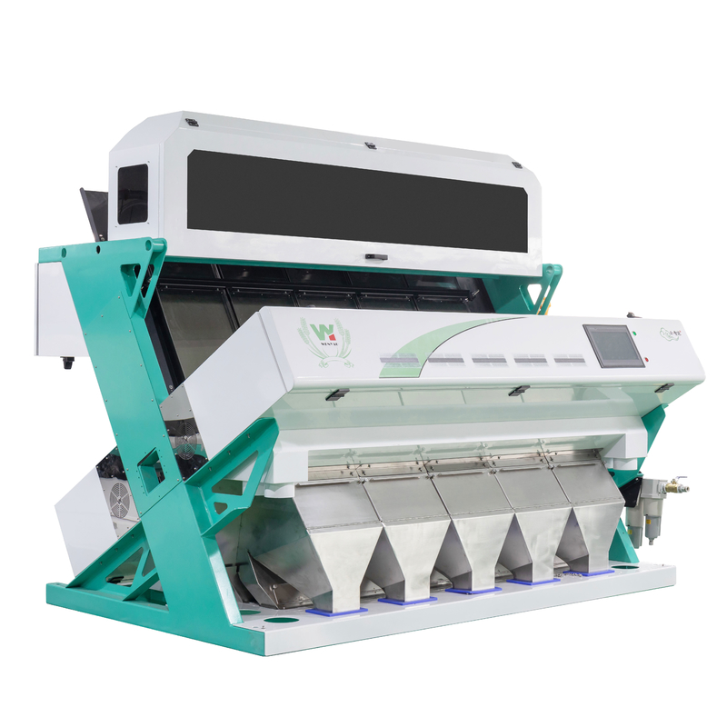 ペットPPポリ塩化ビニールのHDPEのPEプラスチック色の選別機機械5シュート320のチャネル