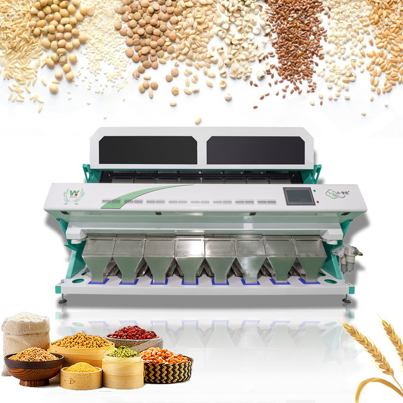 レンズ豆の赤い緑の黄色いのための8つのシュートのレンズ豆色の選別機