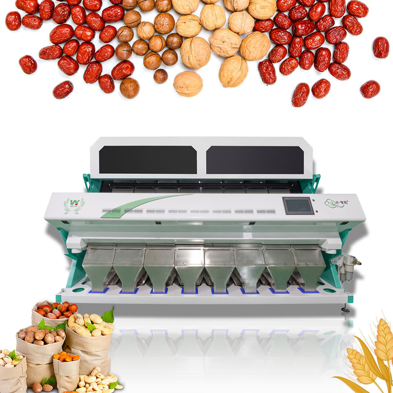 レンズ豆の赤い緑の黄色いのための8つのシュートのレンズ豆色の選別機