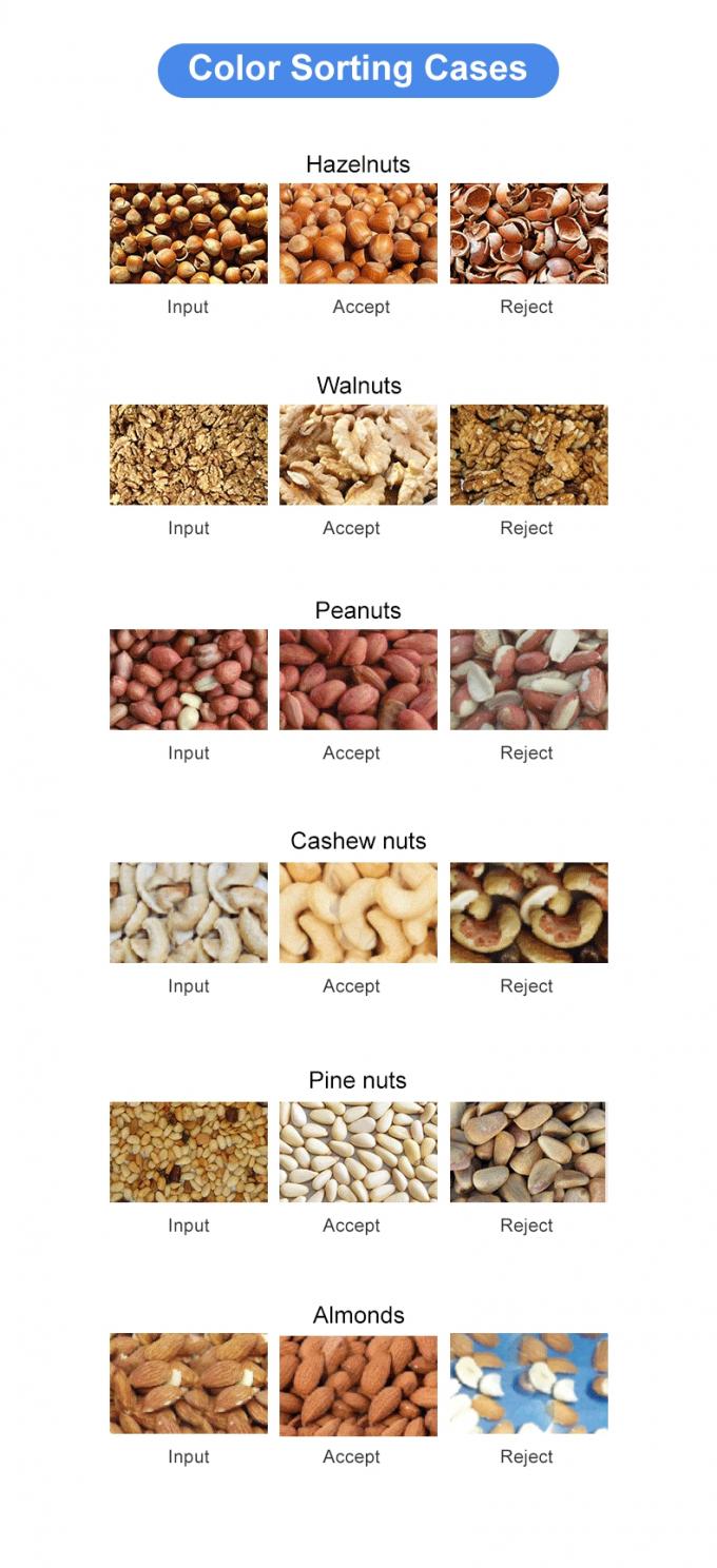 インテリジェント 6 チャート キャシューナッツ カラーソート機 東芝 CCDセンサーとRGBカメラ 2