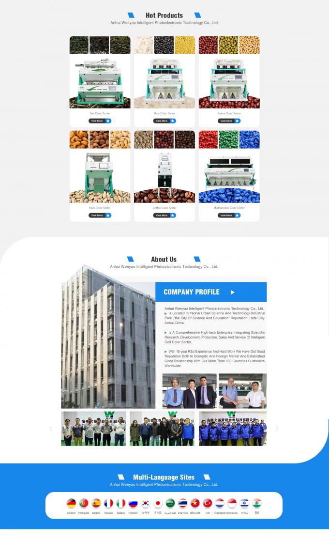ウェンヤオ 2025 最新の中国工場 光学CDD色分別機 杏仁 ピスタチオ カカオナッツ 色分別機 18