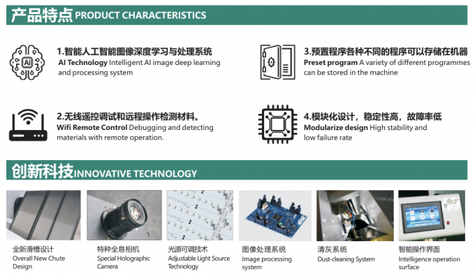 ウェンヤオ 高容量鉱石加工機械 鉱石色分別機 石石クォーツ砂分別機 4